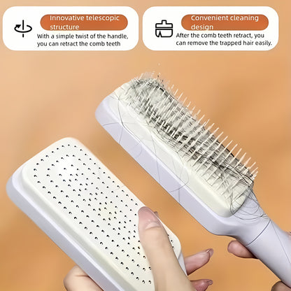 Self-Cleaning Hair Brush – Anti-Static Detangling & Scalp Massage Comb