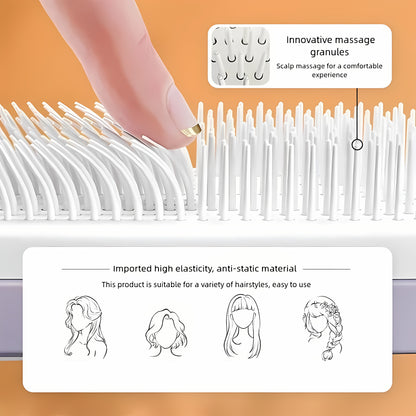 Self-Cleaning Hair Brush – Anti-Static Detangling & Scalp Massage Comb