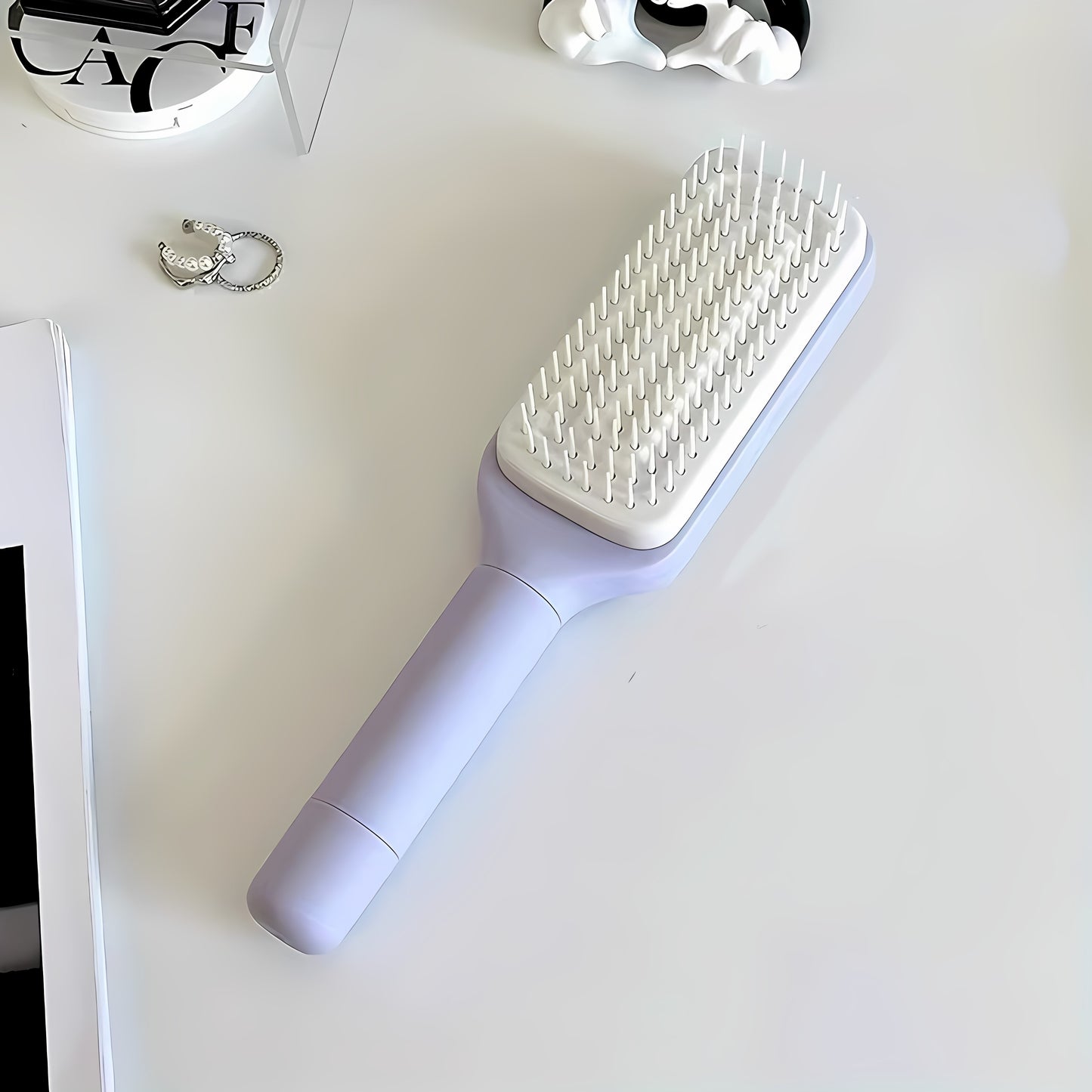 Self-Cleaning Hair Brush – Anti-Static Detangling & Scalp Massage Comb